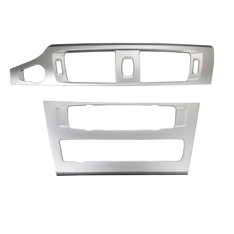 Auto Air Conditioning Outlet Cover Kompatibel Mit Für X4 F26 2013 2014 2015 2016 2017, Auto-Luftauslassverkleidung, Konsolenrahmen, Dekorative AC-Lüftungsschlitze-Abdeckungsverkleidung(B Model Silver von RAQXOLPB