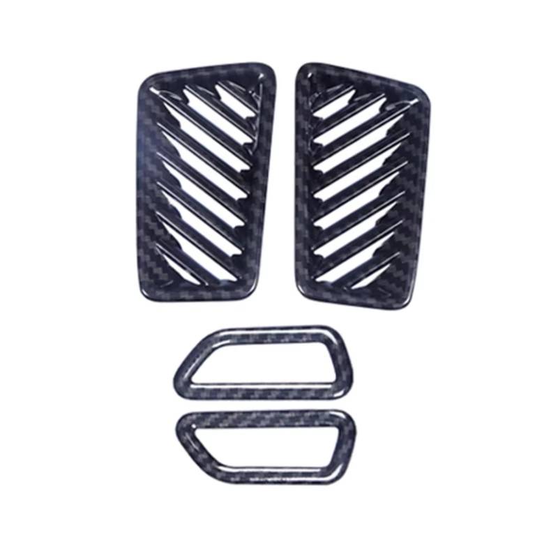 Auto Air Conditioning Outlet Cover Kompatibel Mit Toyota Für RAV4 XA50 Für Hybrid 2019 2020 2021 2022 2023 2024 Auto-Armaturenbrett, Seitliche Klimaanlage, Entlüftungsauslassrahmenverkleidung(Carbon von RAQXOLPB