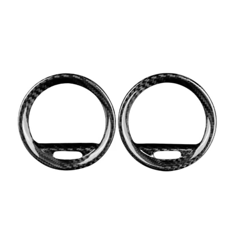 RAQXOLPB Auto Air Conditioning Outlet Cover Kompatibel Mit FIAT Für 500 2008 2009 2010 2011 2012 2013 2014 2015 Auto-Luftauslass-Trim-Innenlüftungsrahmen-Aufkleber(Black) von RAQXOLPB