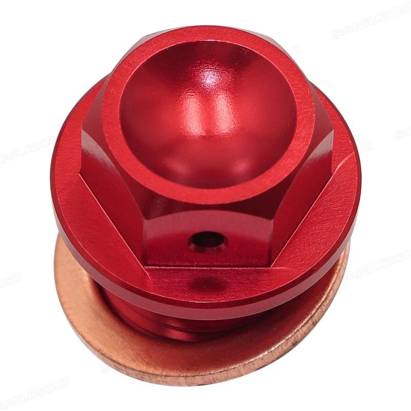 RAQXOLPB Kompatibel Mit Vfr1200f 2010-2014 Für Cb1300sf 1998-2016 Magnetische Ablassschraube Bolzen Motorradschrauben Schraubverschlüsse Motorräder Bolzen Clip(Red) von RAQXOLPB