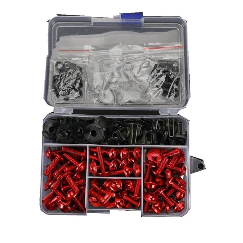 RAQXOLPB Kompatibel Mit Yamaha Für Xtz690 Für Tenere Xtz 700 Verkleidungsschrauben Schrauben Mutter Farbe Befestigungsschraube Mutter Clip Set Motorrad Schraubensatz Motorräder Bolzen Clip(Red) von RAQXOLPB