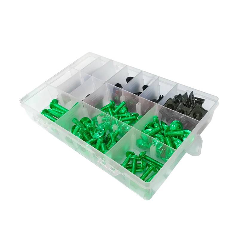 RAQXOLPB Kompatibel mit Suzuki für GSXR600 für GSXR750 für GSXR1000 Abkehre Bolzenkit Fastener Clips Schrauben Motorradverkleidungs ​​Bolzen Kit Motorräder Bolzen Clip(Green) von RAQXOLPB