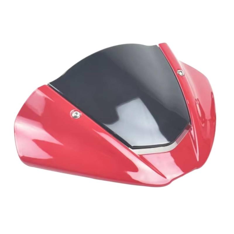 RAQXOLPB Scheinwerfer Windabweiser Kompatibel Mit Ducati Für Monster 950 Für Monster 937 2021 2022 Motorrad-Windschutzscheibe Windschutz Deflektorabdeckung Zubehör(Red and Black Wind) von RAQXOLPB