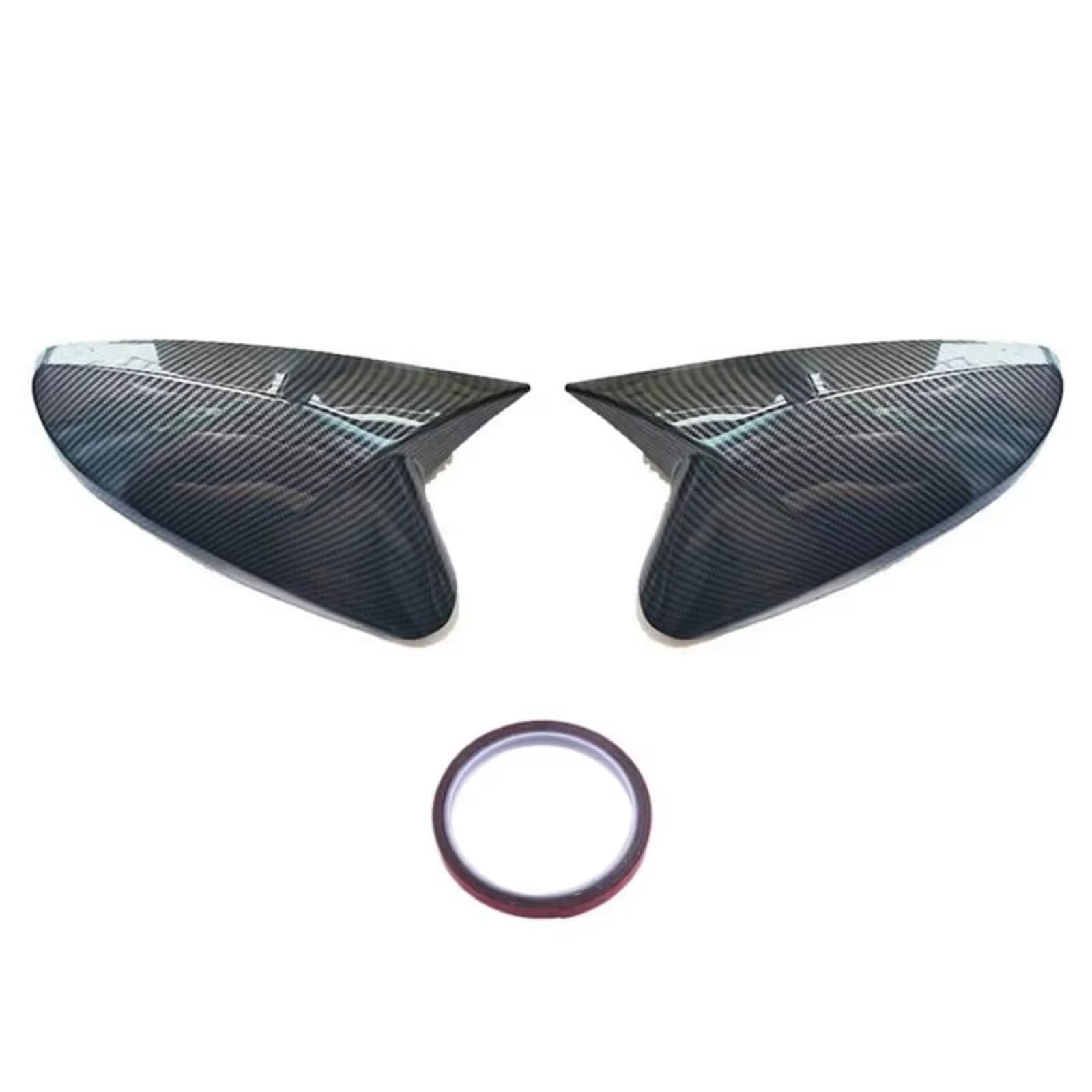 RAQXOLPB Seitenspiegel Regenschutz Kompatibel Mit Hyundai Für Accent (Solaris) 2010–2017 Auto-Rückspiegelabdeckung, Außen-Ochsenhorn-Seitenschale, Rückspiegelkappen, Verkleidung, Auto(Carbon Fiber) von RAQXOLPB