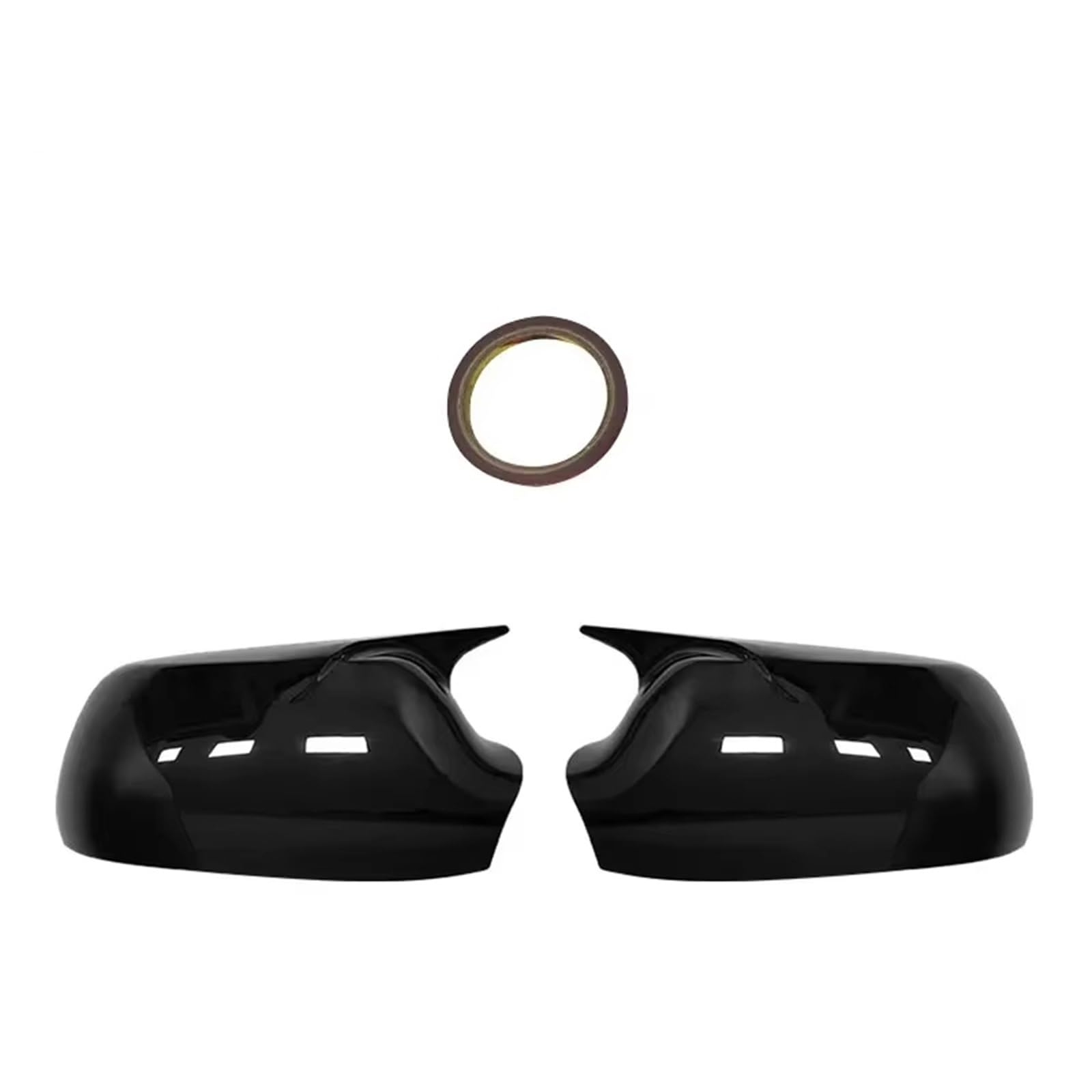 RAQXOLPB Seitenspiegel Regenschutz Kompatibel Mit Mazda 3 M3 2003 2004 2005 2006 2007 2008 2009 Autotür Außenspiegelabdeckungen Kappen Rückspiegelschale(Bright Black) von RAQXOLPB