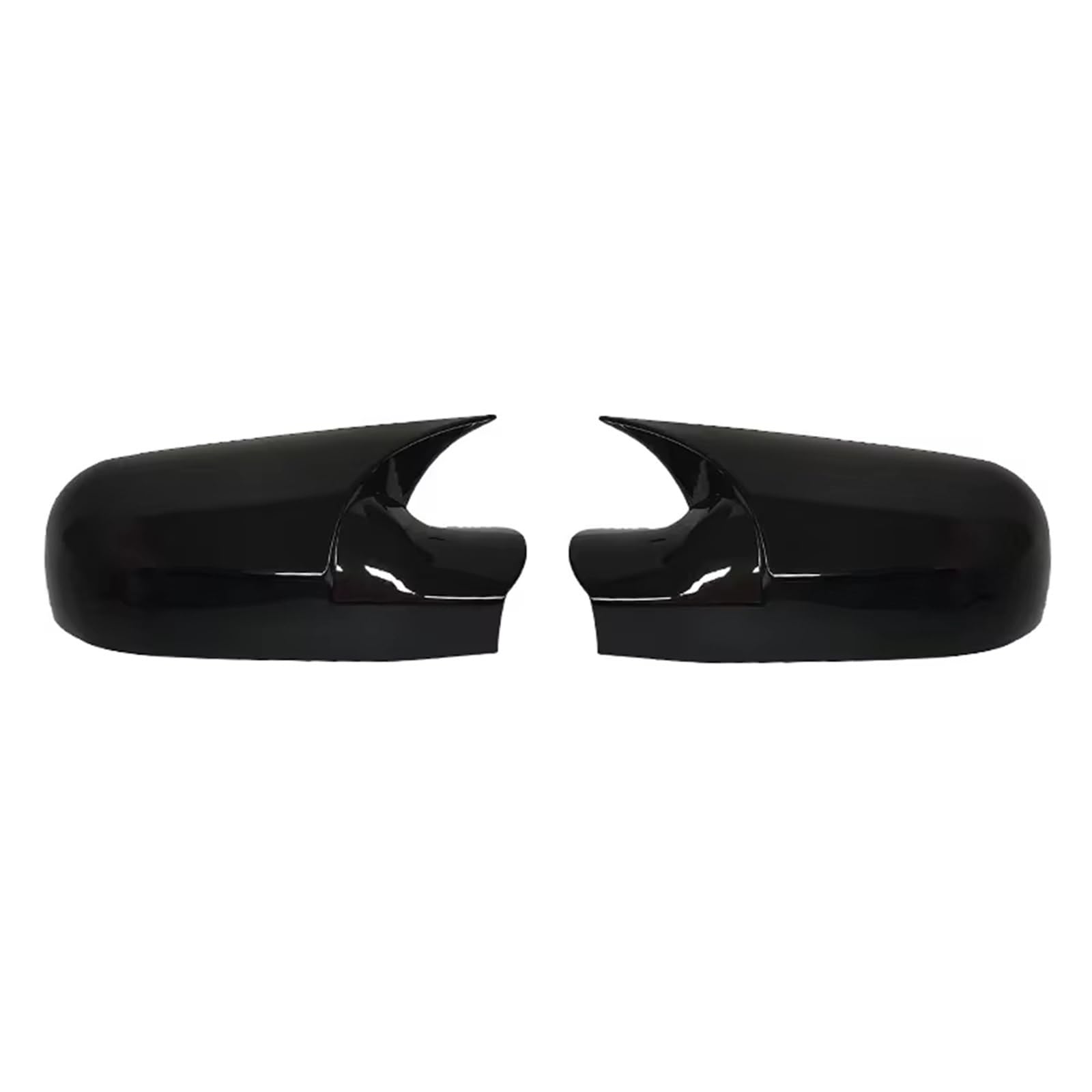 RAQXOLPB Seitenspiegel Regenschutz Kompatibel Mit Megane 2 MK2 2002–2009. Auto-Styling, 2 Stück Kohlefaser-Abdeckkappe Für Auto-Seitentür-Rückspiegel(Bright Black) von RAQXOLPB