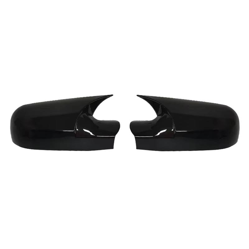 RAQXOLPB Seitenspiegel Regenschutz Kompatibel Mit Megane 2 MK2 2002–2009. Auto-Styling, 2 Stück Kohlefaser-Abdeckkappe Für Auto-Seitentür-Rückspiegel(Bright Black) von RAQXOLPB