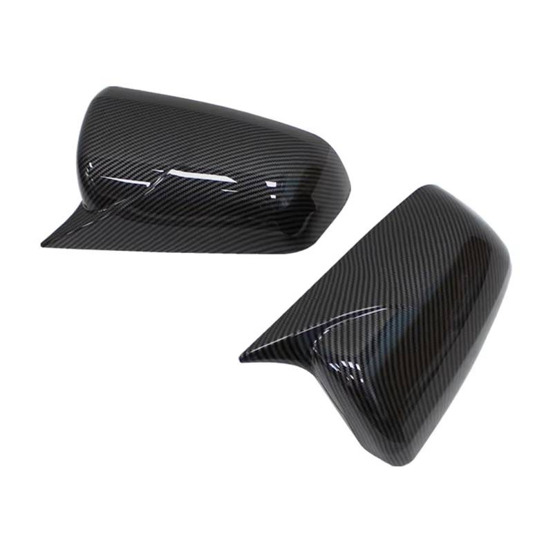 RAQXOLPB Seitenspiegel Regenschutz Kompatibel Mit Mitsubishi Für Lancer X 10 EX 2008–2016, Seitentür-Rückspiegelabdeckung, Zierschale, Aufkleber, Auto-Styling-Zubehör(Carbon Fiber) von RAQXOLPB