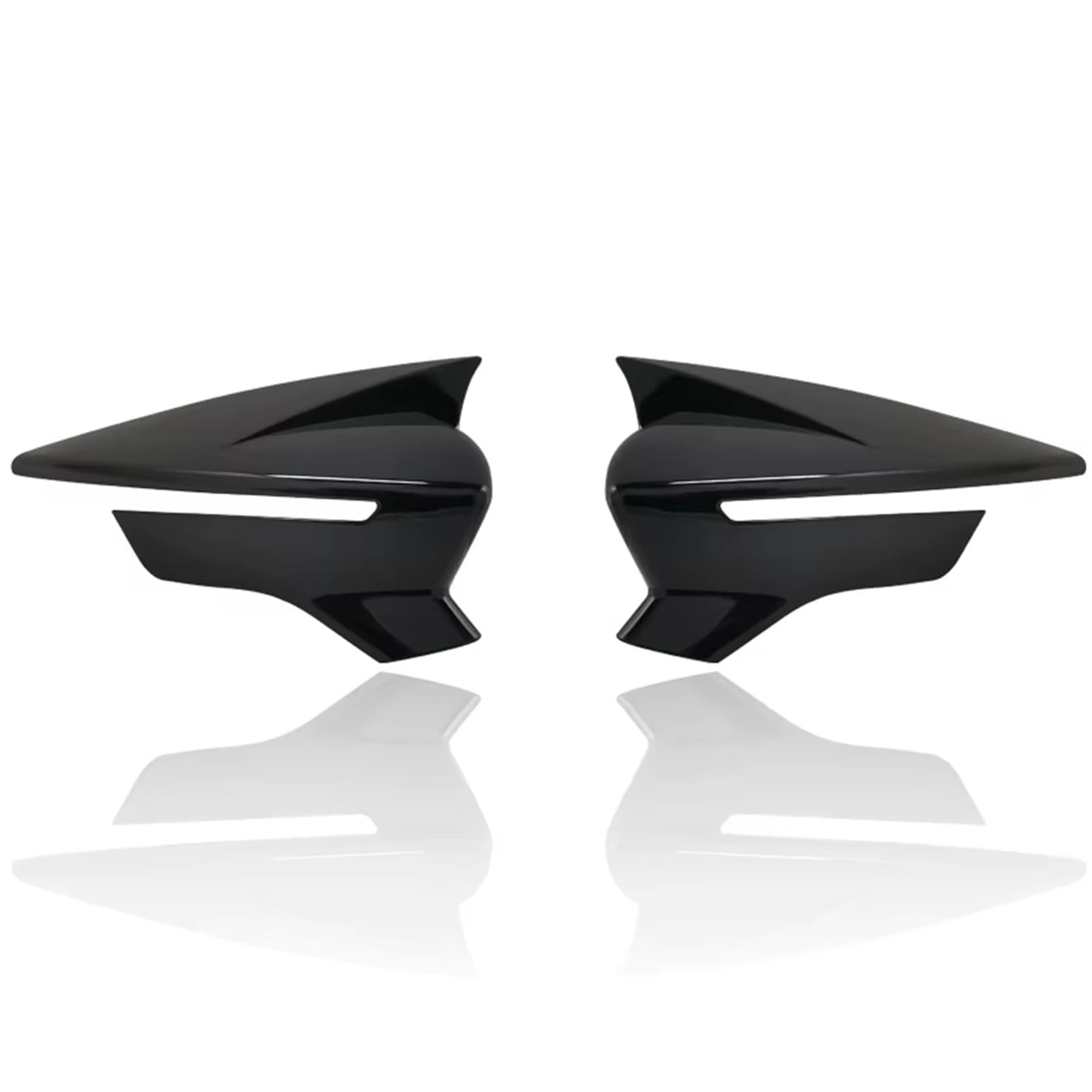 RAQXOLPB Seitenspiegel Regenschutz Kompatibel Mit SEAT Für Arona KJ7 2017 2018 2019 2020 2 Stück Auto-Seitentür-Rückspiegel-Abdeckkappe(Bright Black) von RAQXOLPB
