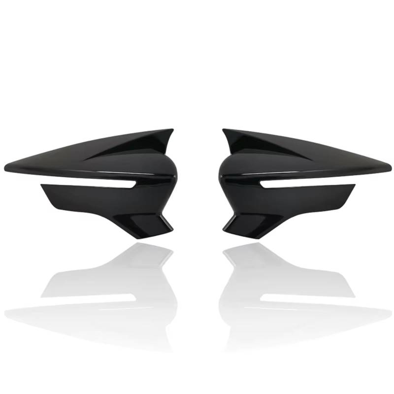 RAQXOLPB Seitenspiegel Regenschutz Kompatibel Mit SEAT Für Arona KJ7 2017 2018 2019 2020 2 Stück Auto-Seitentür-Rückspiegel-Abdeckkappe(Bright Black) von RAQXOLPB