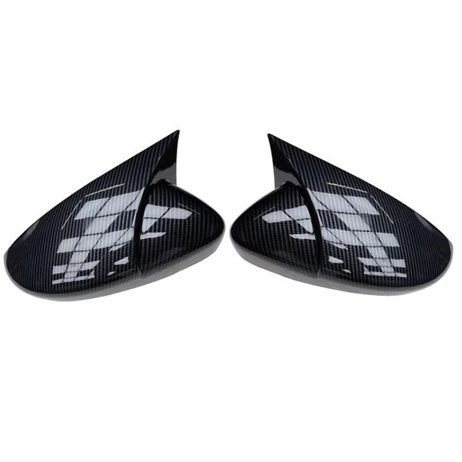 RAQXOLPB Seitenspiegel Regenschutz Kompatibel Mit VW Für Passat B7 Euro 2011 2012 2013 2014 2-teiliges Auto-Seiten-Rückspiegel-Abdeckungs-Zubehörgehäuse(Carbon Fiber) von RAQXOLPB