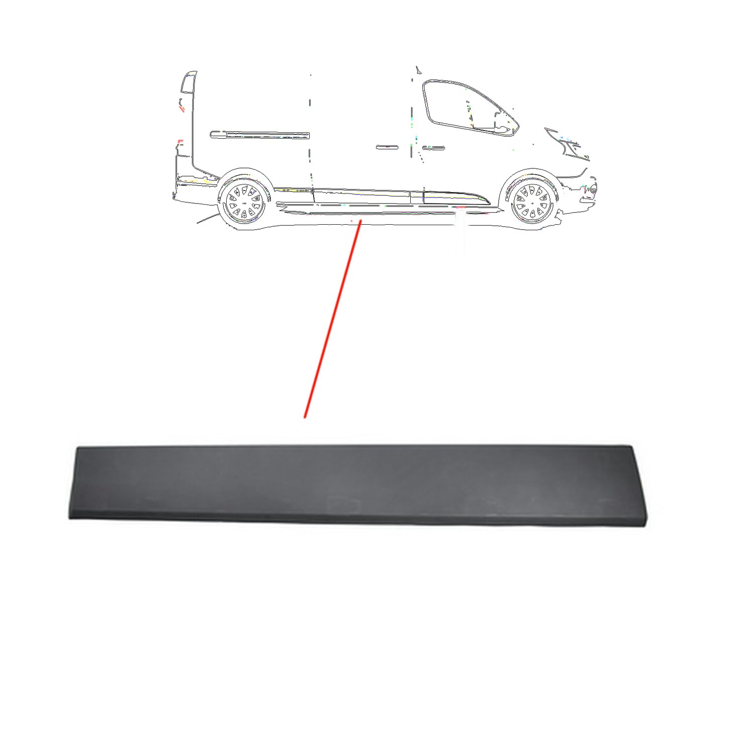 Zierleiste schwarz Seitentür rechts kompatibel mit Renault Trafic Zierleiste schwarz Seitentür rechts kompatibel mit Renault Trafic von RAS RICAMBI AUTO STORE