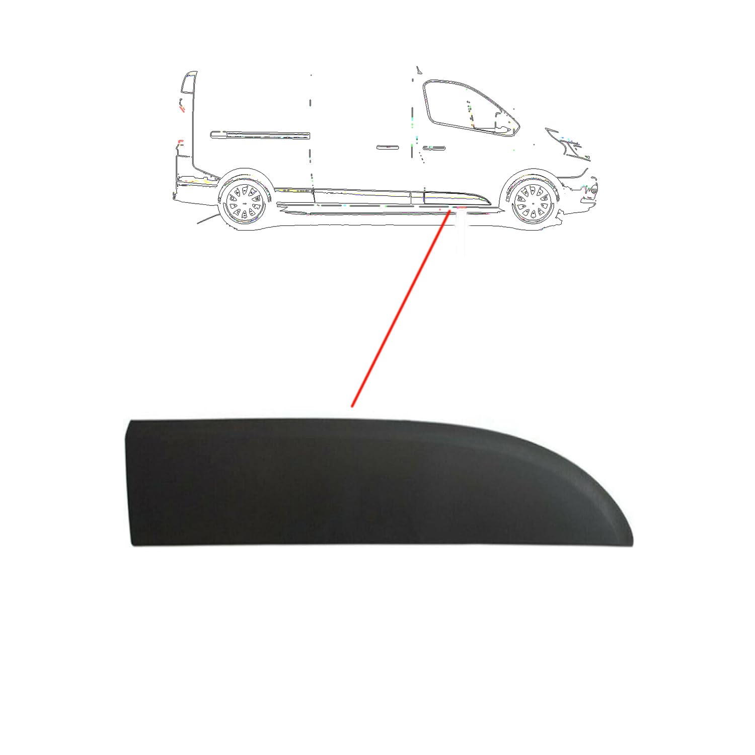 Zierleiste schwarz Tür vorne rechts kompatibel mit Renault Trafic Zierleiste schwarz Tür vorne rechts kompatibel mit Renault Trafic von RAS RICAMBI AUTO STORE