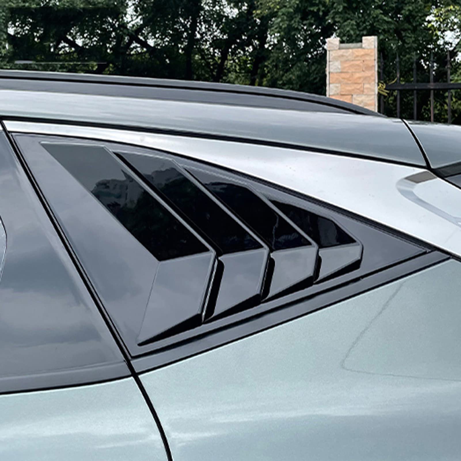 Auto   Heckscheibe Dreieck Fensterläden Abdeckung Trim Dekoration Aufkleber , passend für Hyundai Tucson NX4 2021 2022 von RASFFAQ
