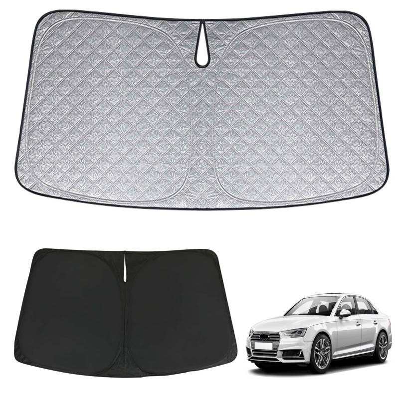 Auto Sonnenschutz Kompatibel mit Audi A4 B9/8W - Sonnenschutz Abdeckungen Frontscheibe Sonnenschirm Die Vordere Schallwand Windschutzscheibe Auto Sonnenblende Zubehör von RASHION