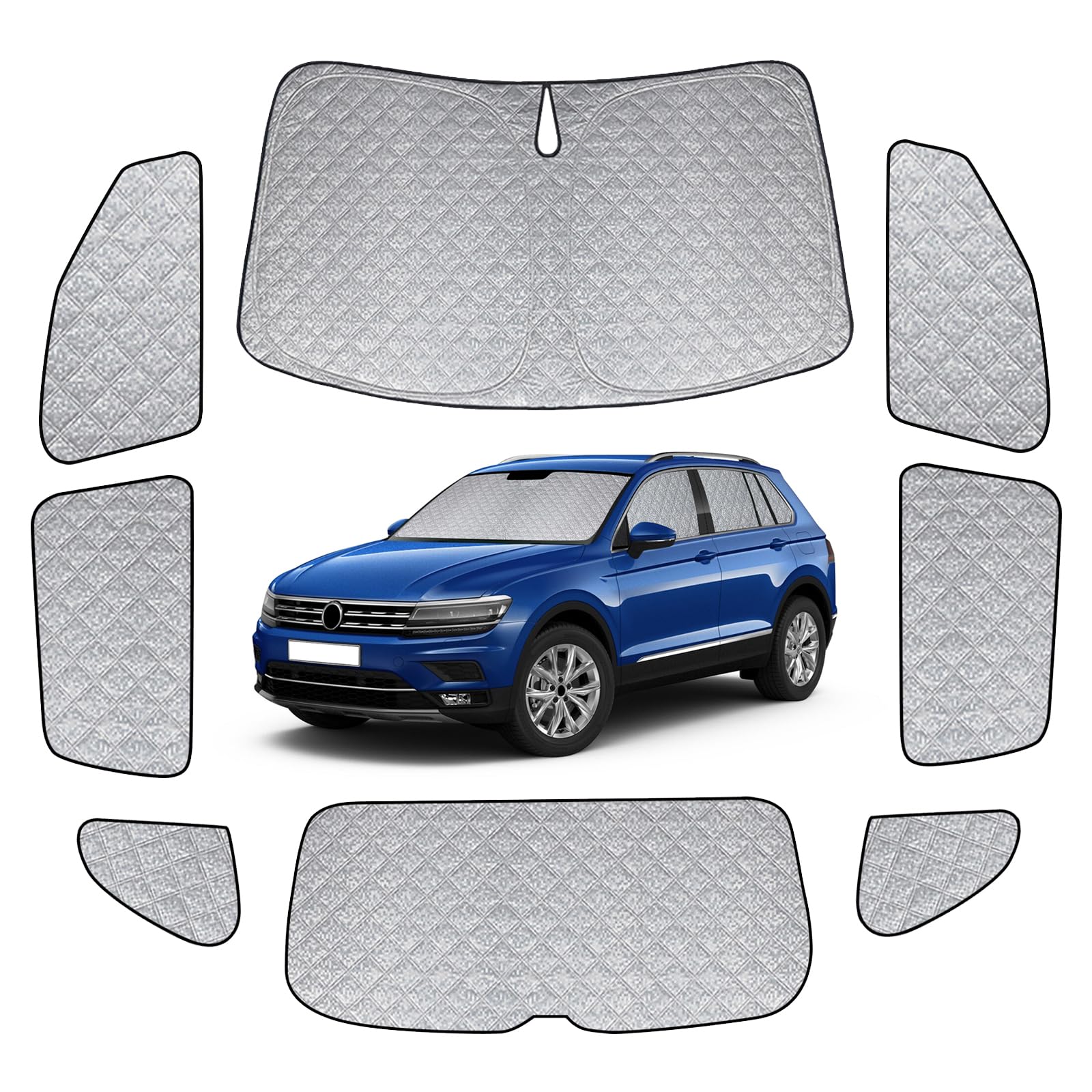 Sonnenschutz Auto Kompatibel mit VW Tiguan SWB 2016-2024 - 8PCS Sichtschutz Fenster Verdunkelung, Sonnenschutz Seitenscheibe Frontscheibe Heckscheibe UV-Schutz Sonnenschutz Auto Kompatibel mit VW Tiguan SWB 2016-2024 - 8PCS Sichtschutz Fenster Verdunkelung, Sonnenschutz Seitenscheibe Frontscheibe Heckscheibe UV-Schutz von RASHION