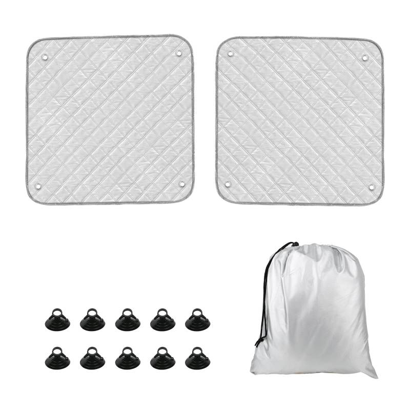 Sonnenschutz Kompatibel mit FIAT Ducato 2006- Peugeot Boxer 2006- Opel Movano 2021- für Heckklappe Thermomatte Auto Innen Sonnenblende von RASHION