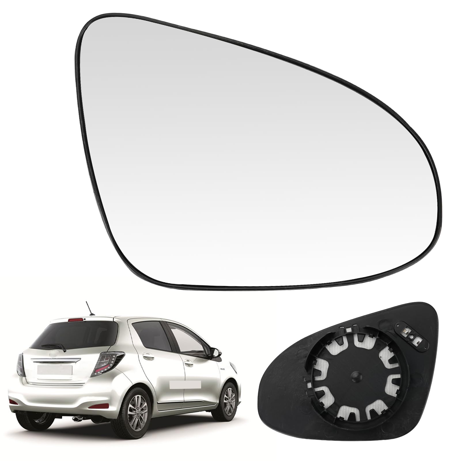Spiegelglas Heizbar Kompatibel mit Toyota Yaris 2014-2018 Spiegelglas Außenspiegel Glas (Rechts) von RASHION