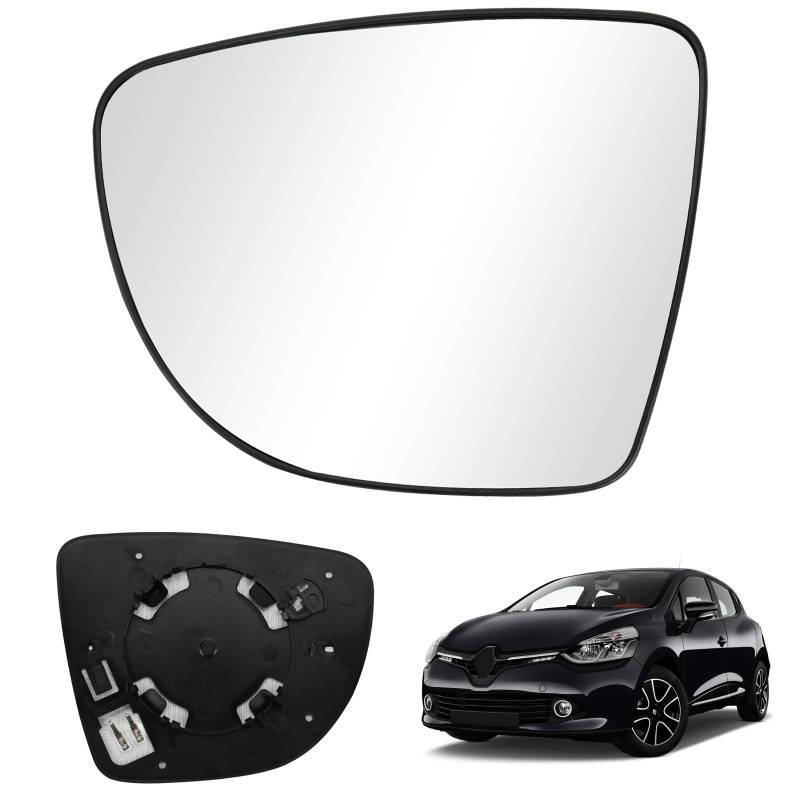 Spiegelglas Heizbar Links Kompatibel mit Renault Clio 4 / Captur/Zoe 2013-2020 Spiegelglas Außenspiegel Glas von RASHION