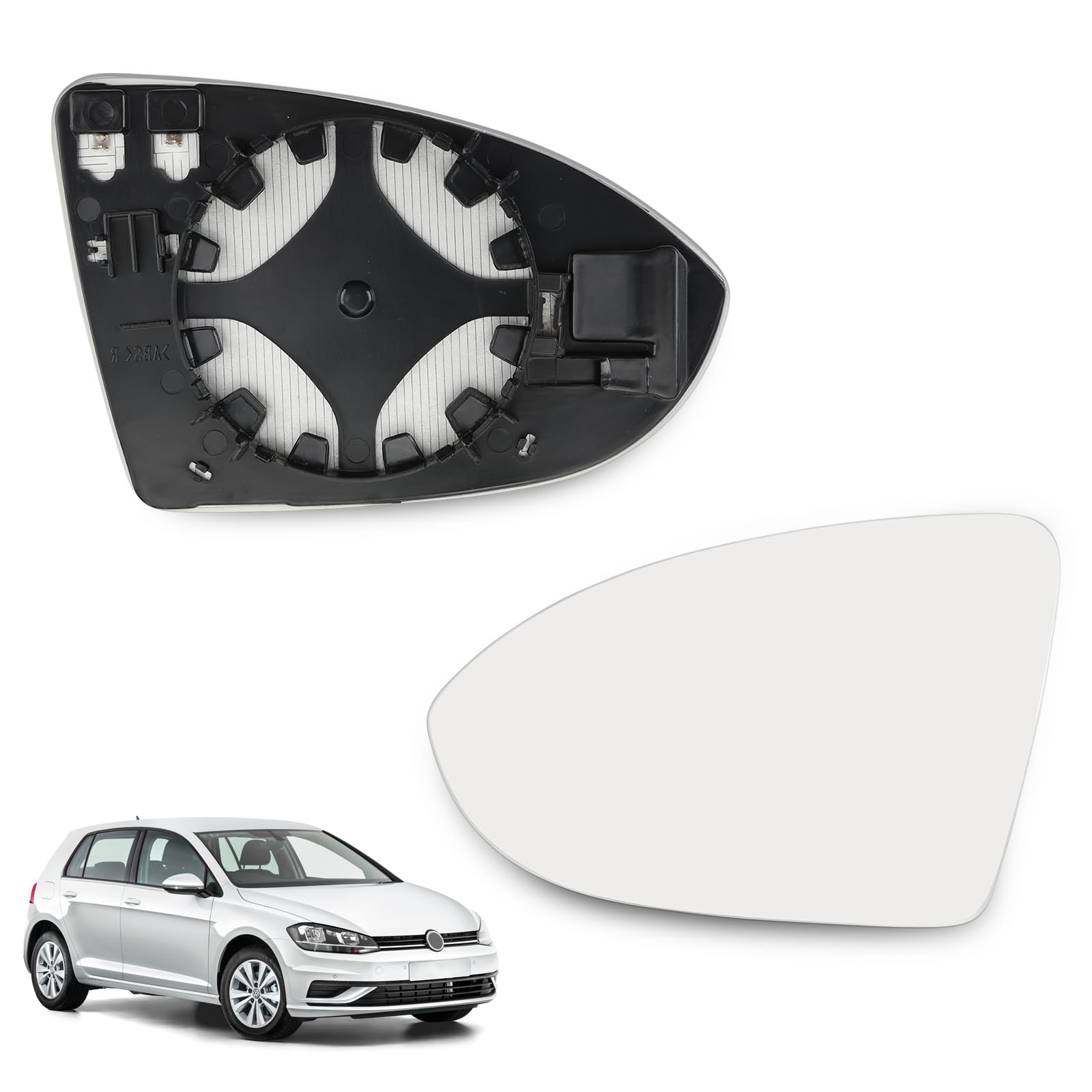 Spiegelglas Heizbar Links Kompatibel mit VW Golf 7 2012-2020 Spiegelglas Außenspiegel Glas von RASHION