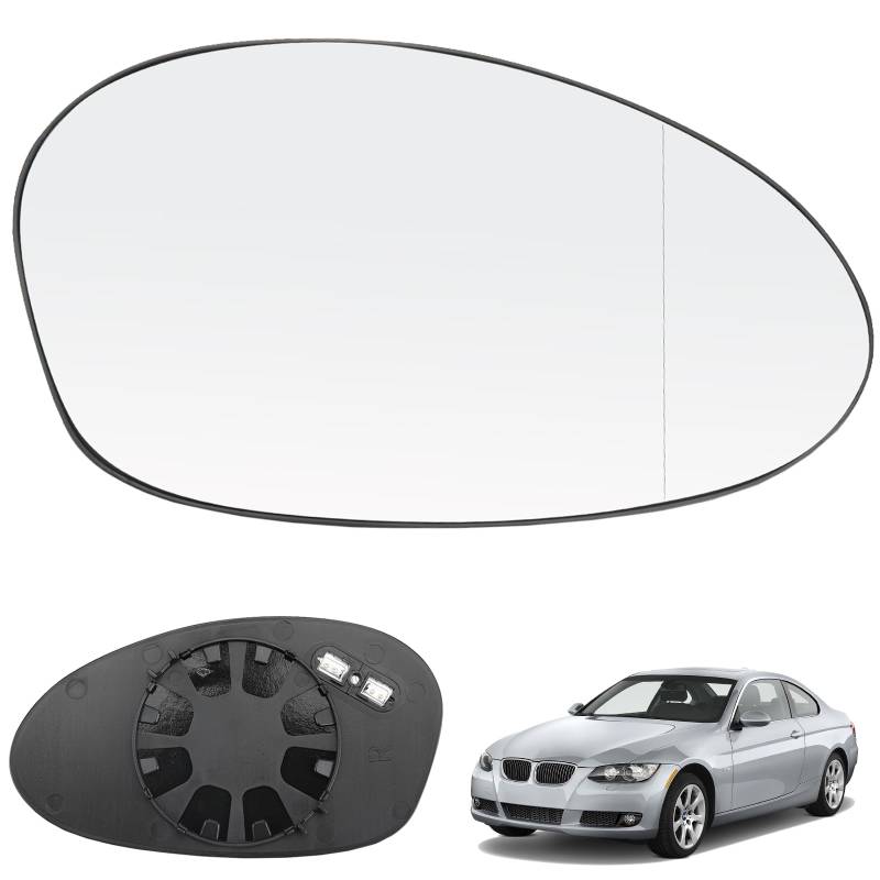 Spiegelglas Heizbar Rechts Kompatibel mit BMW 1 3 Series E81 E87 E82 E88 E90 E91 E92 E93 Pre-Facelift 2005-2008 Spiegelglas Außenspiegel Glas von RASHION