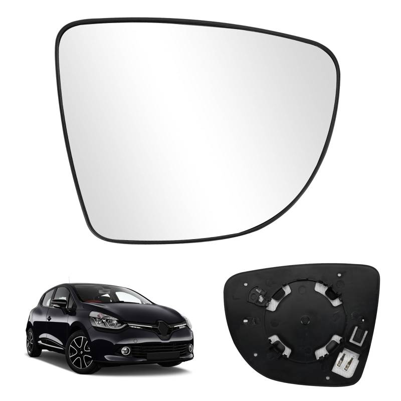 Spiegelglas Heizbar Rechts Kompatibel mit Renault Clio 4 / Captur/Zoe 2013-2020 Spiegelglas Außenspiegel Glas von RASHION