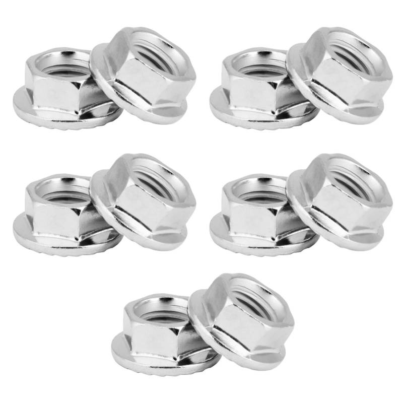 10pcs M10 Hex -Flanschmuttern Befestigungselemente mit Pad - Iron -Sechseckmuttern mit Hohem Kraft von RASTKY