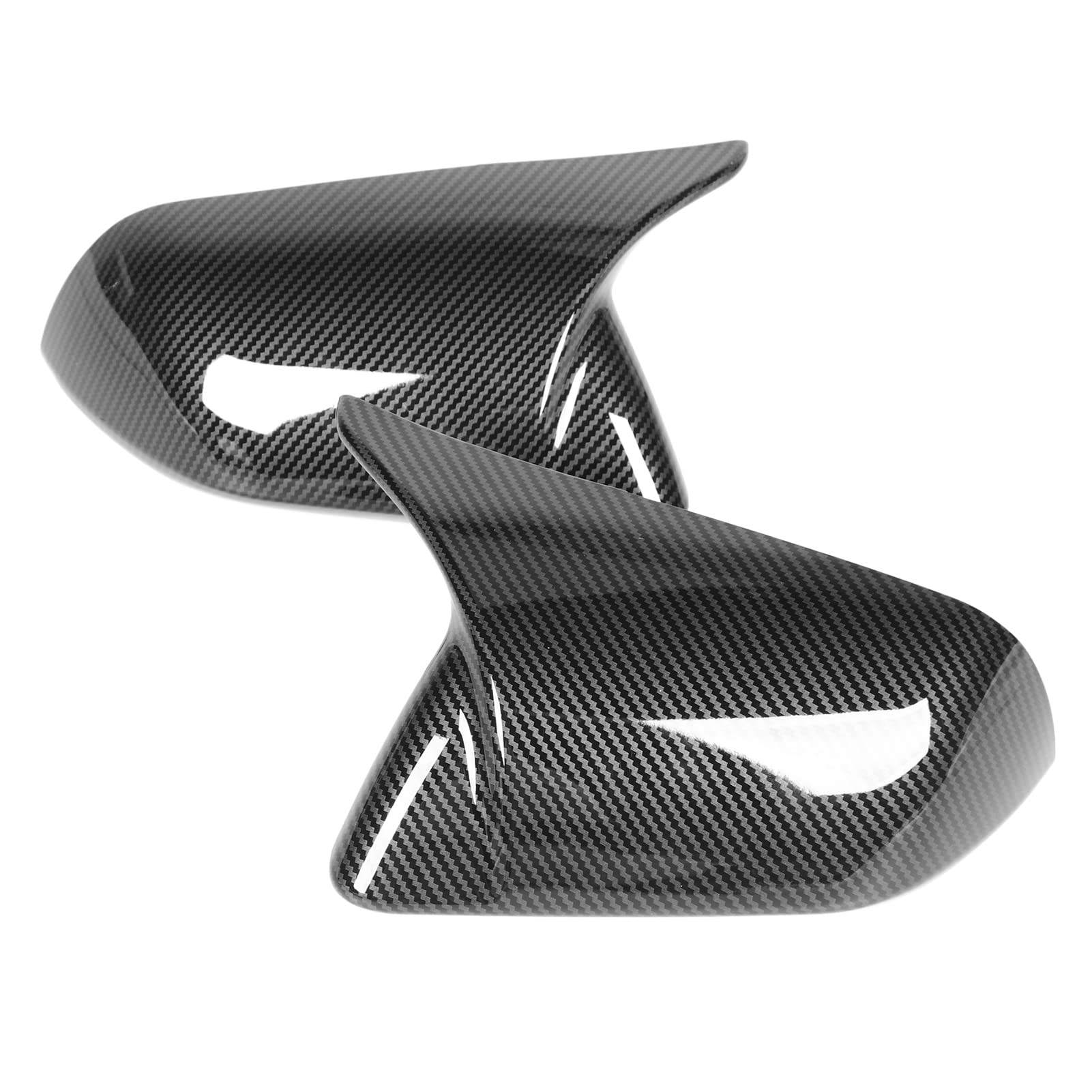 2015-2022 Spiegelabdeckungskappen, Verbesserung des Außenwagenstils, Super Langlebiger Schutz für Flügelspiegel, Einfache Installation, 2pcs Schwarze Flügelspiegelkappen (Kohlefaser-Stil) von RASTKY