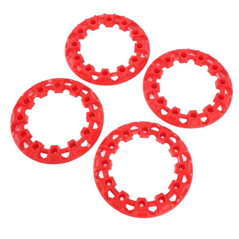 6 Zoll ATV Wheel -Trimmnabe, Schutzdekorationskanal mit Einfacher Installation, Geeignet für Go Kart, Bestehend aus Haltbarem ABS -Material (Rot) von RASTKY