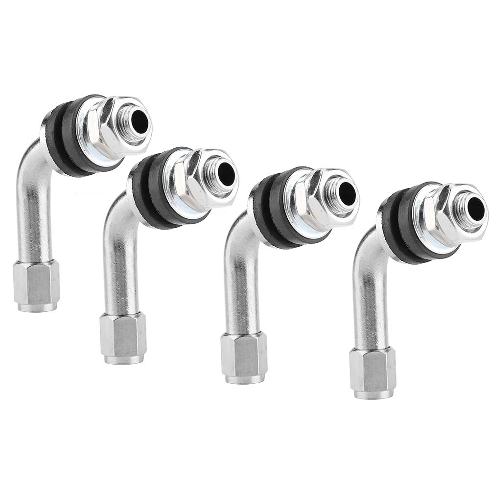 90 -kräftige Reifenventile Tallones, die für den Automobilmotorradreifen, 4 Stücke Aluminiumlegierung 90 Grad Schwarzer Silber 90 -kräftige Reifenventile Tallones, die für den Automobilmotorradreifen, 4 Stücke Aluminiumlegierung 90 Grad Schwarzer Silber von RASTKY