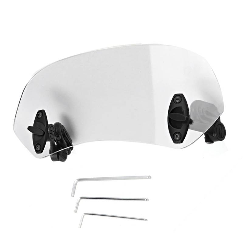 Einstellbare Transparente Motorrad -Windschutzscheibe für Universelle Motorrad, Windschutzscheibe für Yamahahondasuzuki, ABS -Material von RASTKY