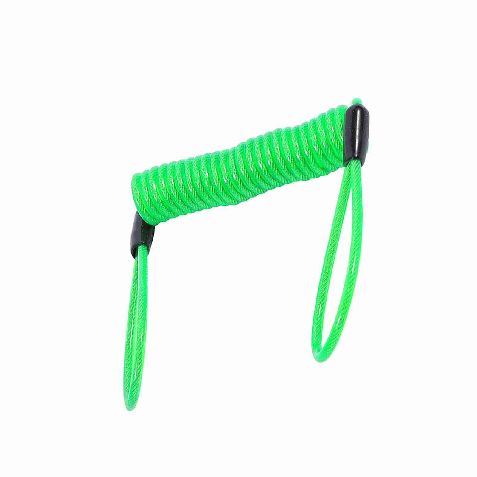 Motorradfahrrad-Alarmscheibe-Reminder-Kabel, Multifunktional, Verhindern Potenzielle Schäden, für die Festplattenverriegelungssicherheit, mit Stahlspulenkabel und Kunststoff, (Leuchtendes Grün) von RASTKY