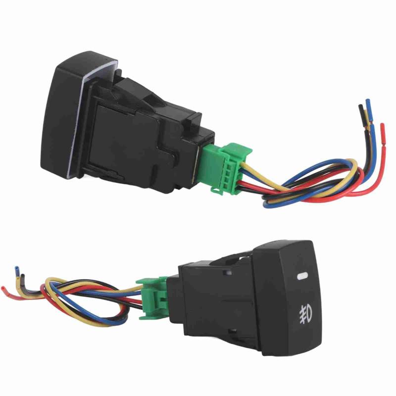 Plastikauto - Nebel Lichtschalter Schwarz 5 Pin Hochempfindlichkeit Einfach zu Installieren CRV von RASTKY