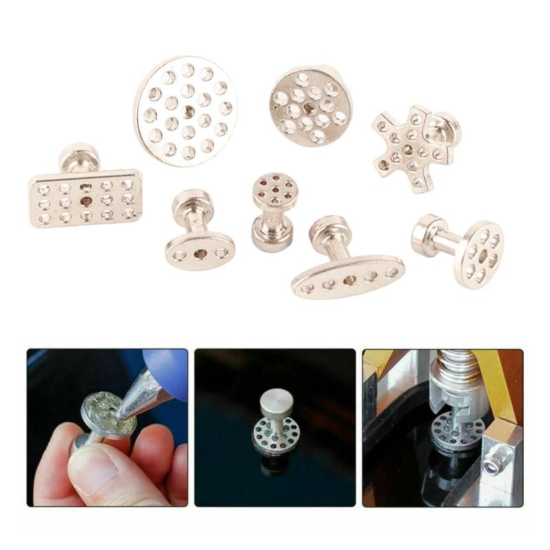 RASTKY 8pcs Metallplatten -Dent Entfernung Entfernung Puller Lifter Reparaturwerkzeugkit - Reparaturwerkzeuge für Zinklegierung für Automobile, Motorrad, Solarpanel und Waschmaschine Schneller und von RASTKY