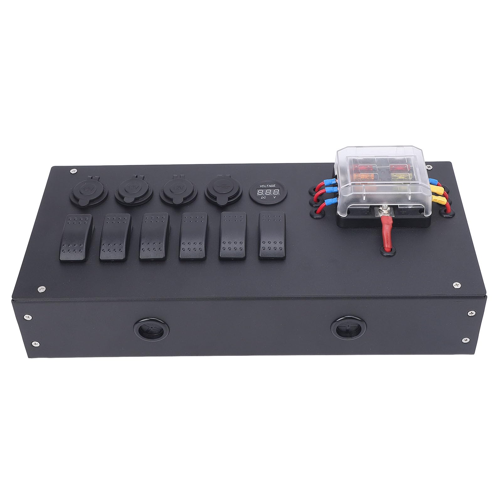 RASTKY Doppelspannung 12/24 -V Camping Electrical System Battery Power Control Box, DIY Block Cig Sockets Voltmeter USB. Ideal für Car RV Pickup Trucks 4WD Canopy Caravan mit von RASTKY