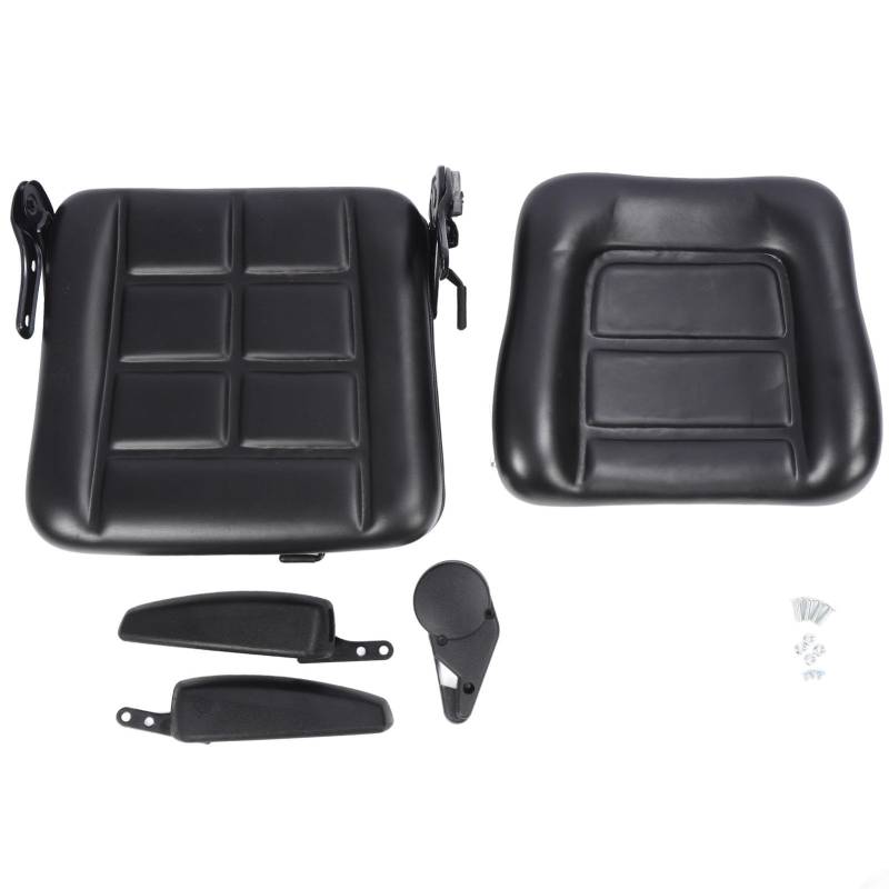 RASTKY Gabelstaplersitz mit Mikroschalter, Ergonomisch Verbessertem Komfortsitz für Gabelstapler, Schleuderlader, Bagger (Mit Armlehne) von RASTKY