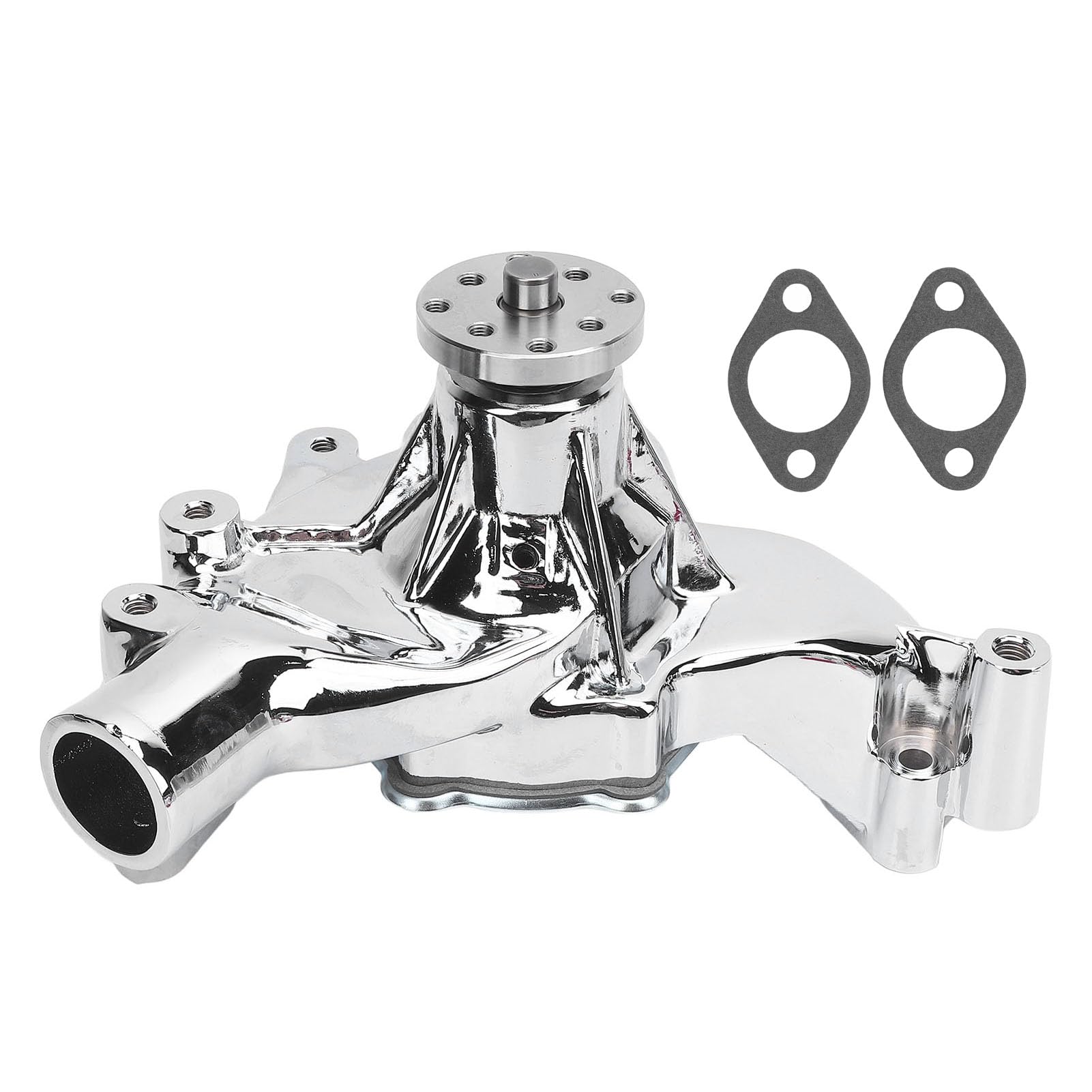 RASTKY Hochfluss Lang, Polierter Chromersatz für BBC 396 402 427 454 502 V8 mit Geripptem Aluminiumlegiergehäuse, CNC -bearbeiteten Eisen -Laufrad, 35% Mehr Kühlmittelströmung, RASTKY Hochfluss Lang, Polierter Chromersatz für BBC 396 402 427 454 502 V8 mit Geripptem Aluminiumlegiergehäuse, CNC -bearbeiteten Eisen -Laufrad, 35% Mehr Kühlmittelströmung, von RASTKY