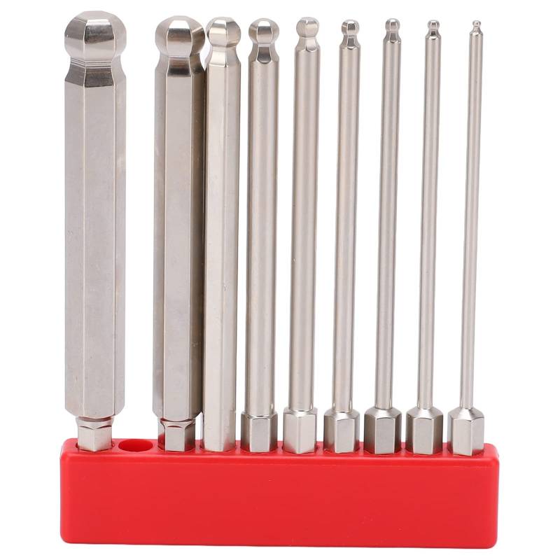 RASTKY Hochgenauiges Hex -Kugellende -Bit -Bit -Magnetstahl -Reparaturwerkzeugkit mit Kugelkopf -Hex -Schaftbits und Kann die Schrauben während der Installation Leicht Halten (100 mm) von RASTKY