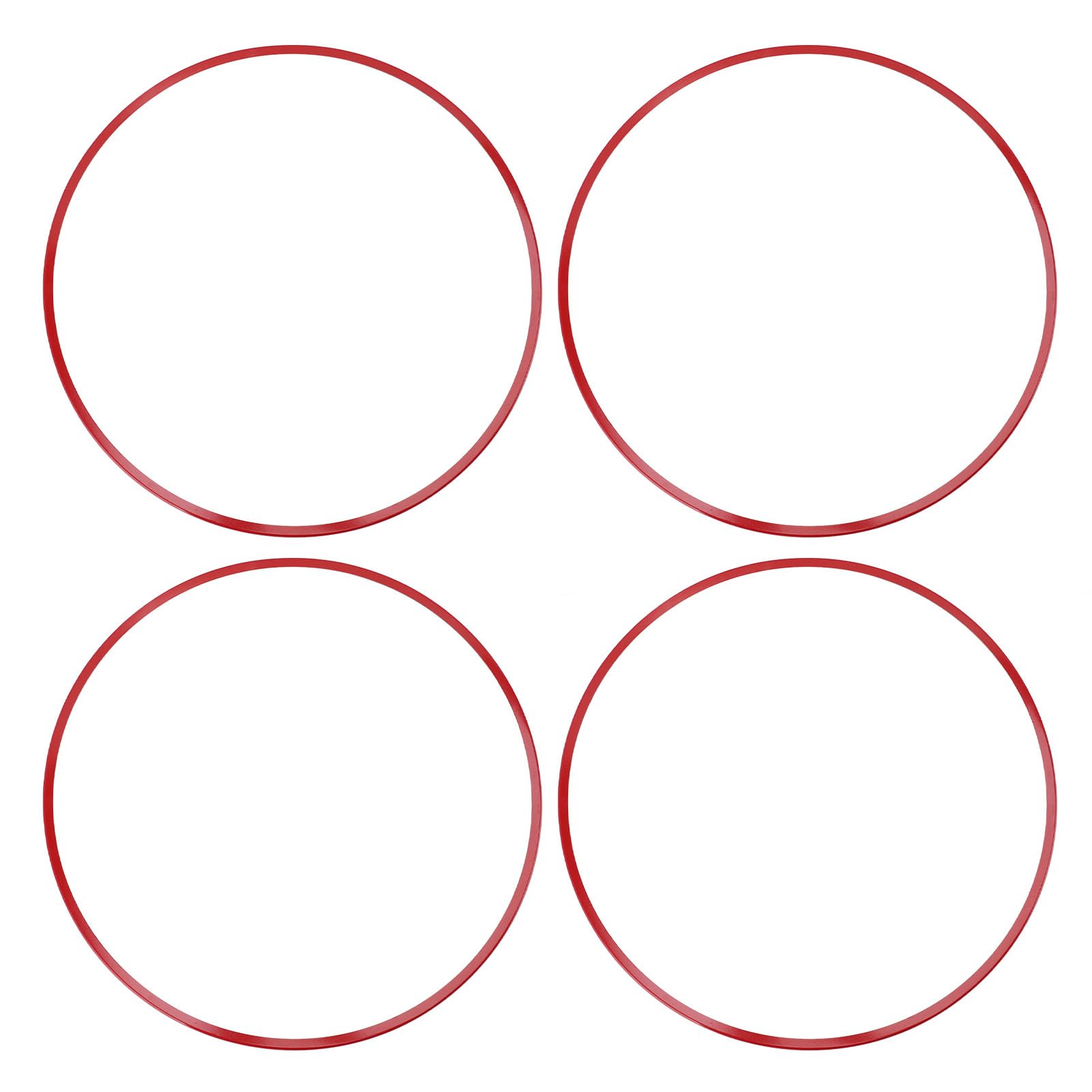 Rad Rim Protection Ring, Aluminiumlegierung Design für Auto, 16 '' R16 Schutz von 4, Selbstklebende Installation, Passt Flache Kantenfelgen, Stilvoll und Langlebig, Leicht zu (Rot) von RASTKY