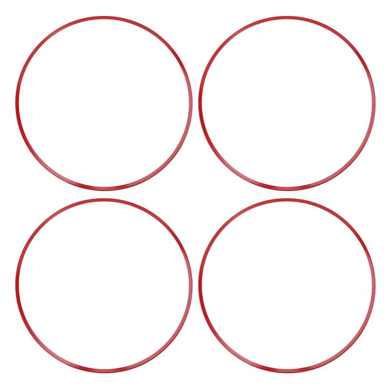 Rad Rim Protection Ring, Aluminiumlegierung Design für Auto, 16 '' R16 Schutz von 4, Selbstklebende Installation, Passt Flache Kantenfelgen, Stilvoll und Langlebig, Leicht zu (Rot) von RASTKY