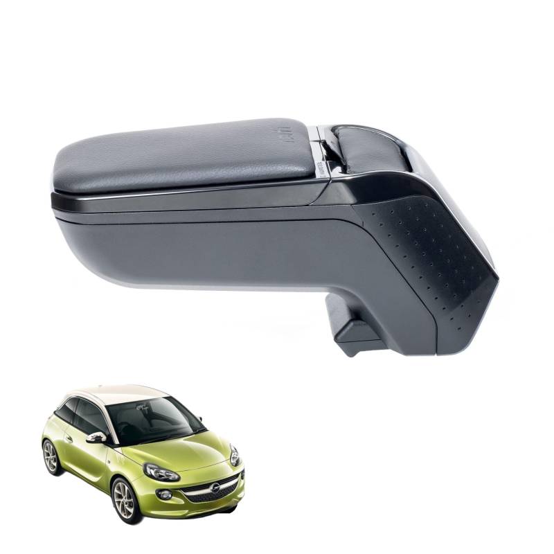 Rati Armster2 Armlehne passend für OPEL ADAM 2013-2019 [black] Mittelarmlehne mit Staufach, passgenau zum Mittelkonsole von rati