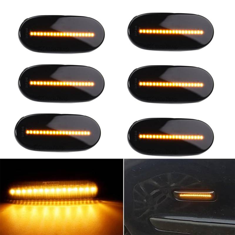 6pcs Led-Seitenfahrlicht,Led-Seitenmarkierungsleuchte,Für Mercedes Benz Sprinter w906 2006-2018,Für Vw Crafter Kleinbus (2e) 2006-2016,Für Vw Crafter Kastenwagen (2e) 2006-2016,Gelbes Licht von RATSTONE