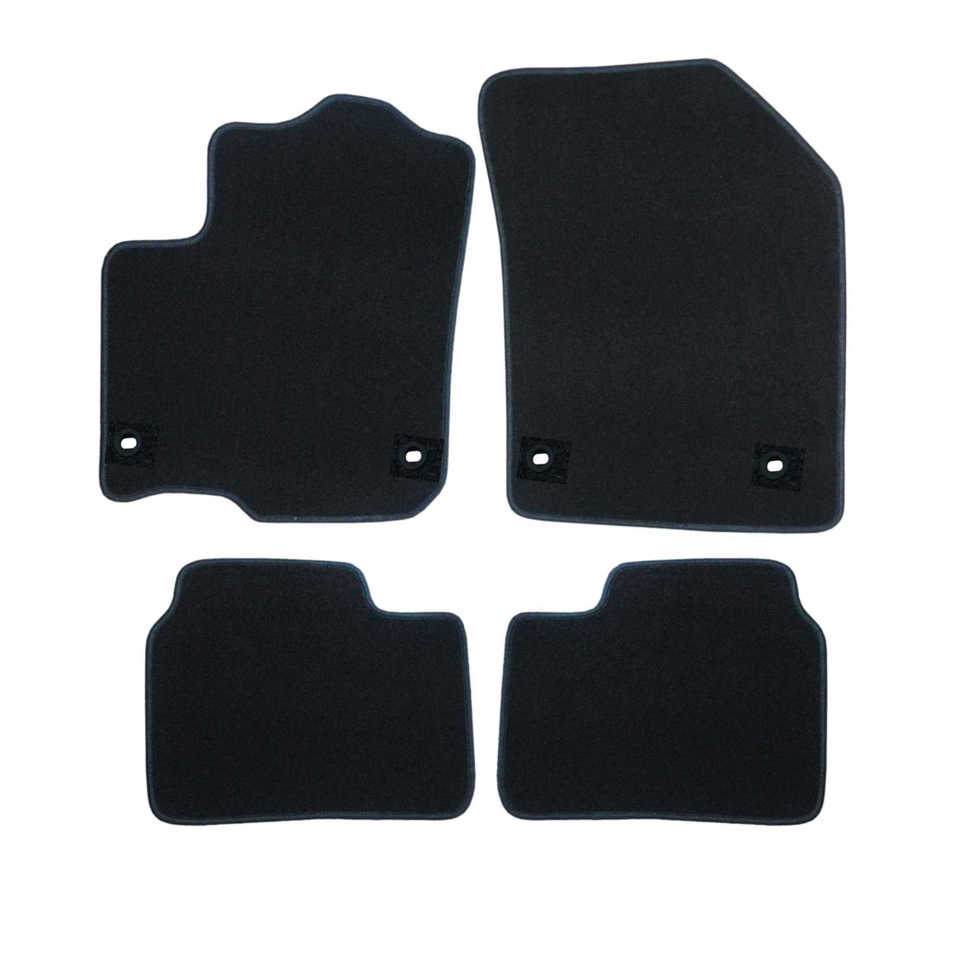 RAU AMROS0239 Fussmatten schwarz für Rio 5 türig Baujahr ab September 2011 mit Mattenhalter (Druckknopf) auf Fahrer+Beifahrermatte von RAU