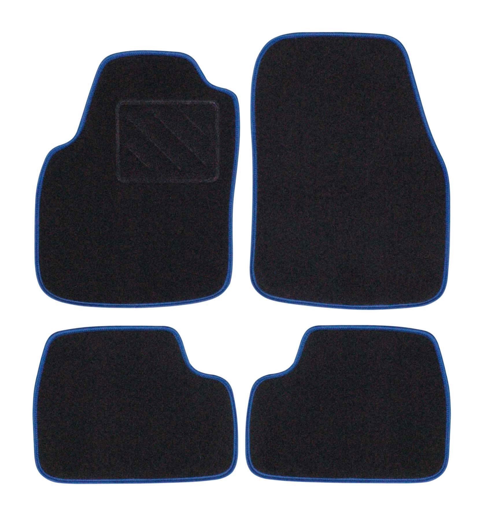 RAU DAKSBL0880 Nadelfilz Fußmatten Schwarz, mit Einfassung Blau von RAU