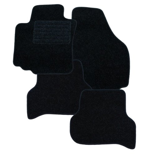 RAU Individuelle Passform Nadelfilz Fußmatten mit Mattenhalter Vorne, Schwarz von RAU