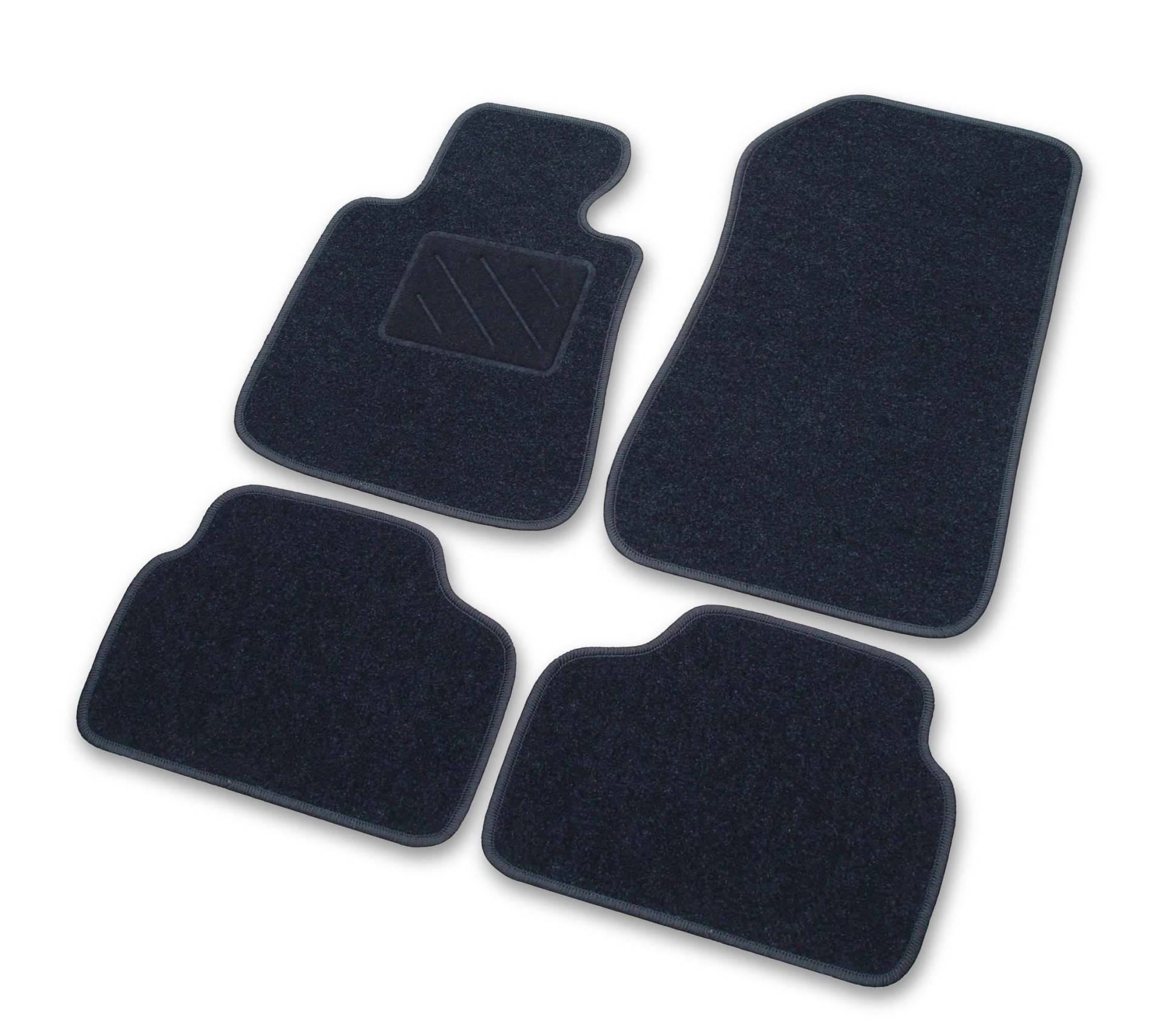 RAU Individuelle Passform Nadelfilz Fußmatten mit Mattenhalter Vorne und Hinten, Graphit von RAU