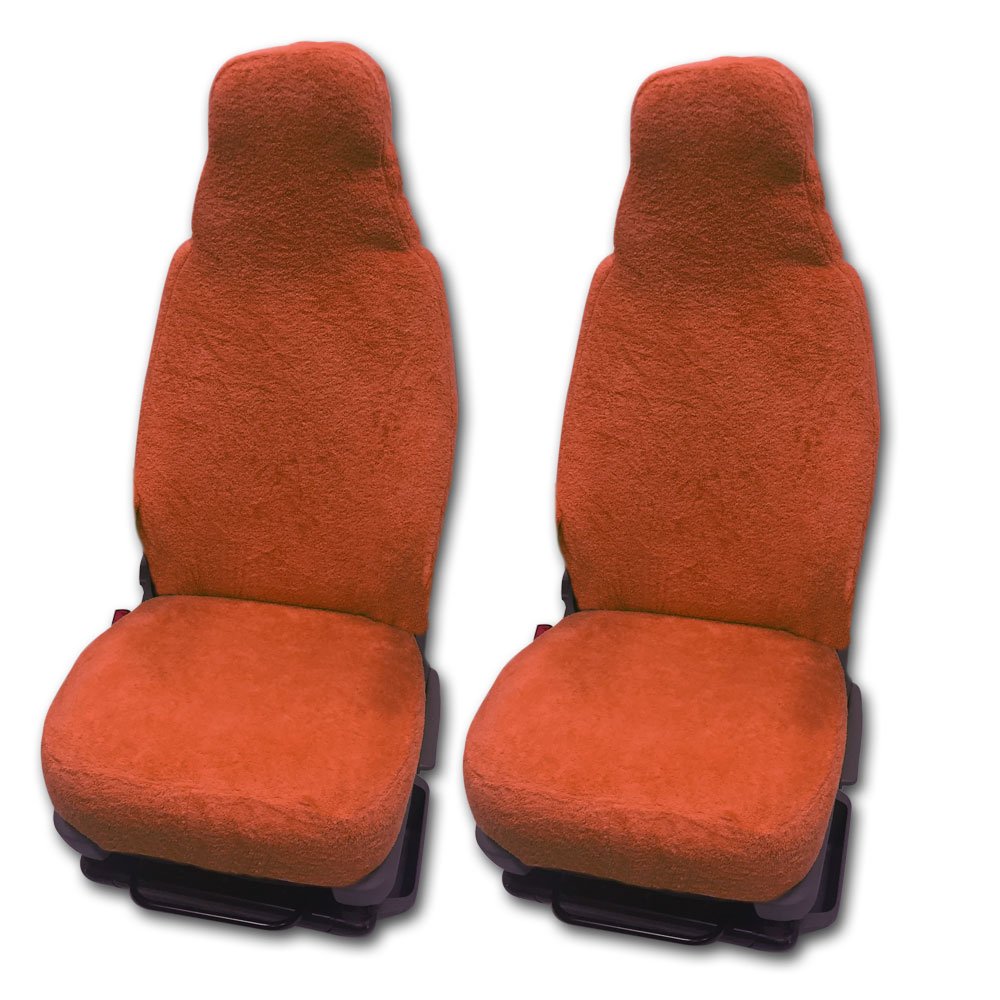 RAU - Universal Sitzbezüge für Pilotsitze und Wohnmobile - 2 Stück - 100% Frottee - Terracotta von RAU