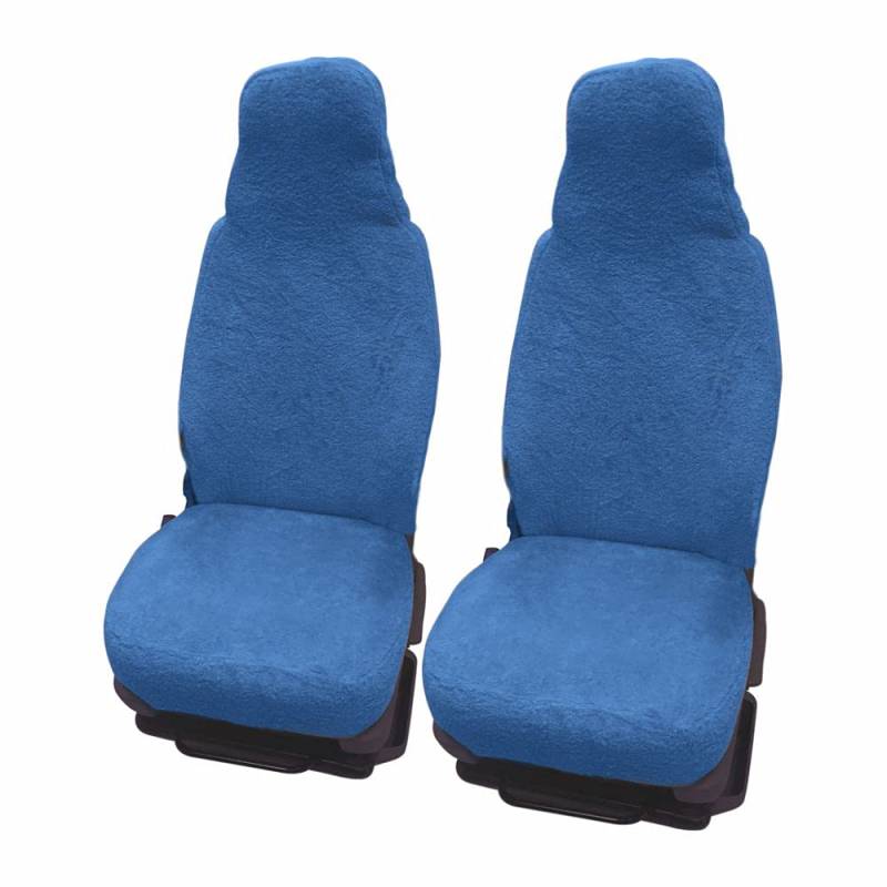 RAU - Universal Sitzbezüge für Pilotsitze und Wohnmobile - 2 Stück - 100% Frottee - Azurblau von RAU