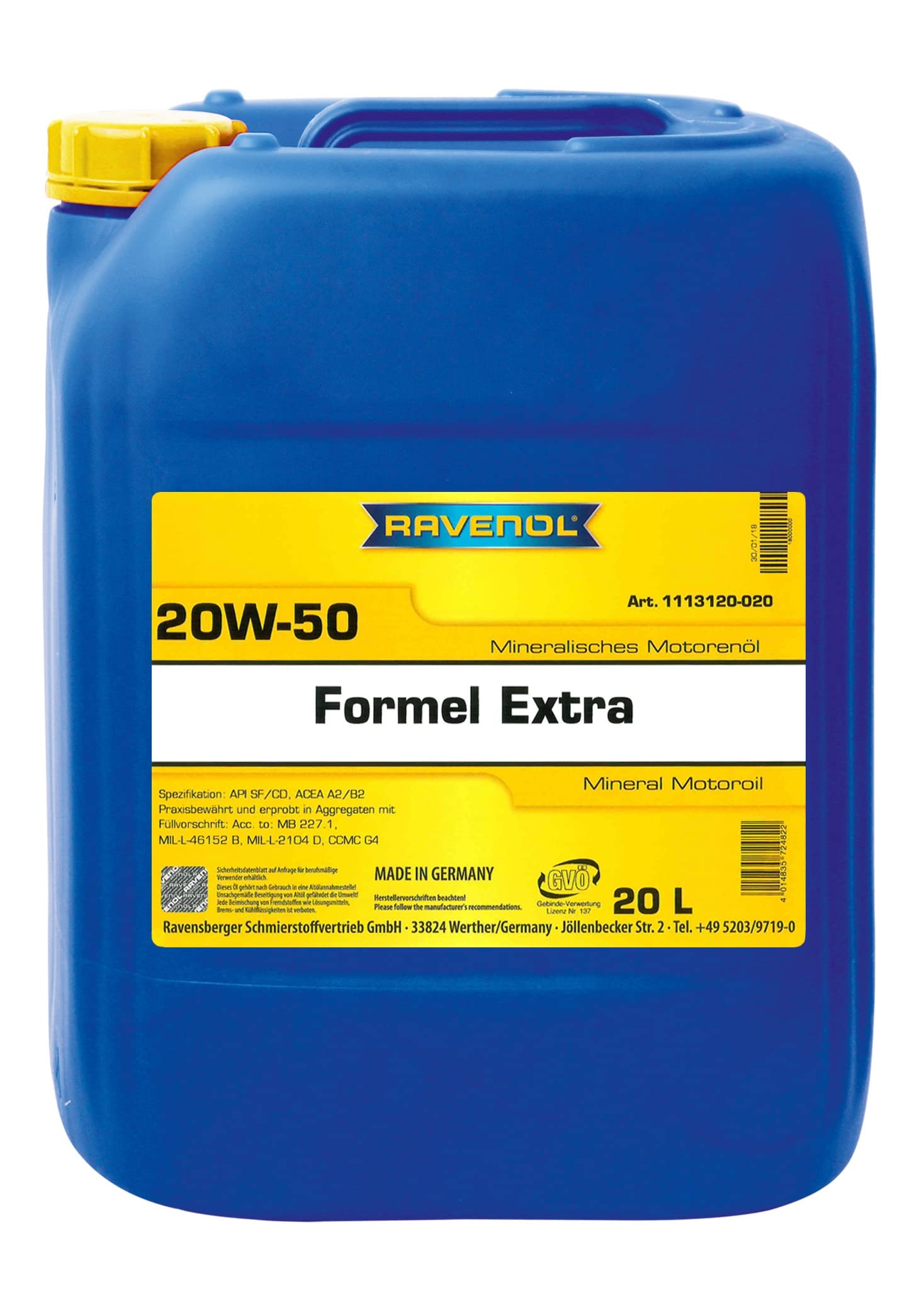 RAVENOL Formel Extra SAE 20W-50 von RAVENOL