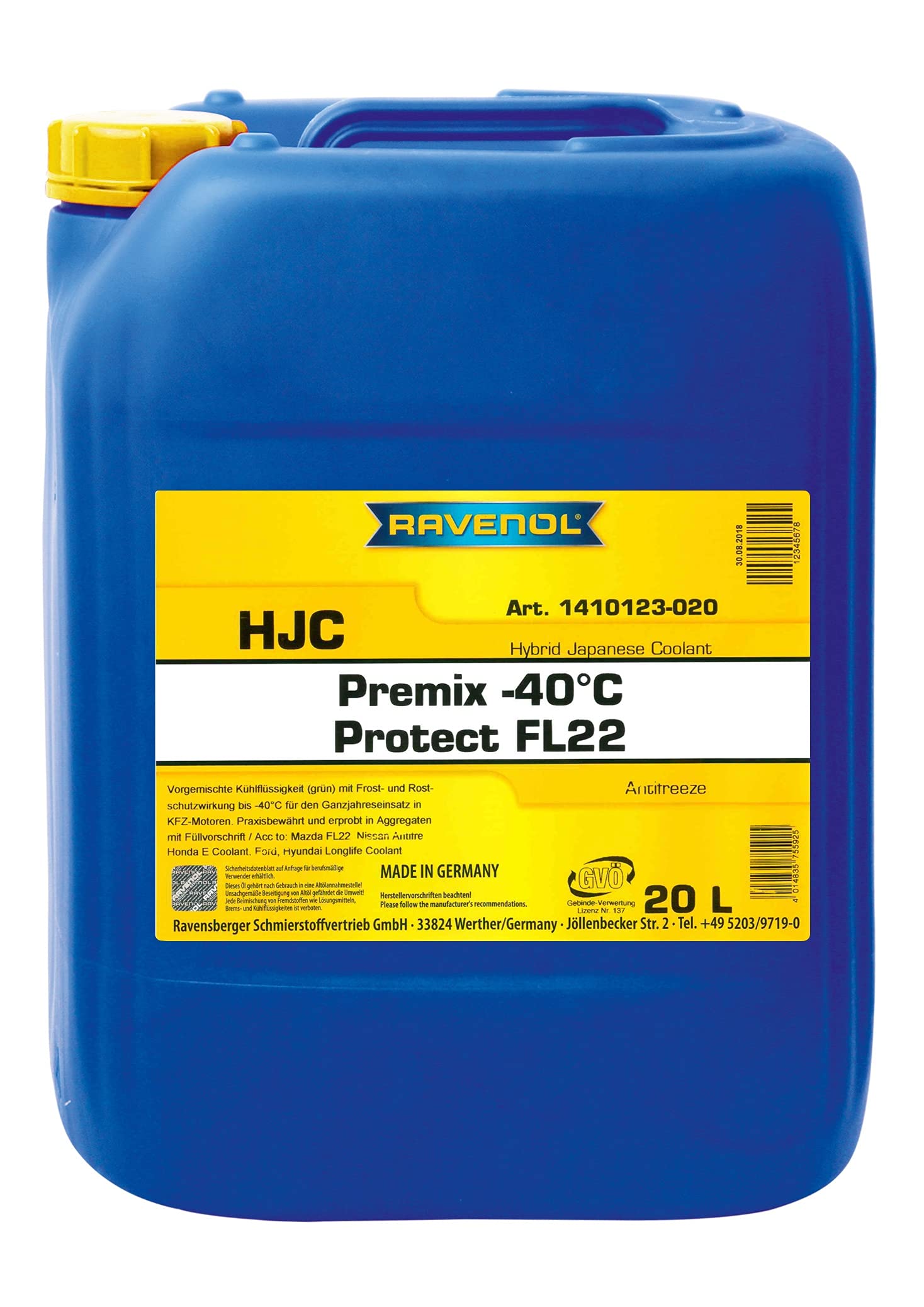 RAVENOL HJC Premix -40°C Protect FL22 RAVENOL HJC Premix -40°C Protect FL22 von RAVENOL